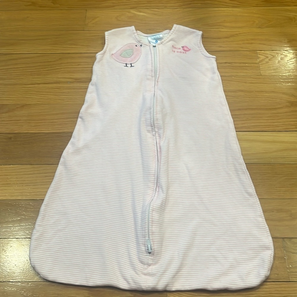 Halo girls striped cotton sleep sack size small birth to 6 mos .